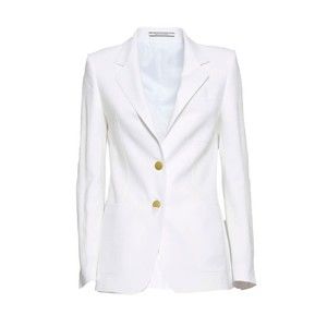 Tagliatore J-Parigi Single Breasted Jacket In White Viscose Blend - NWT